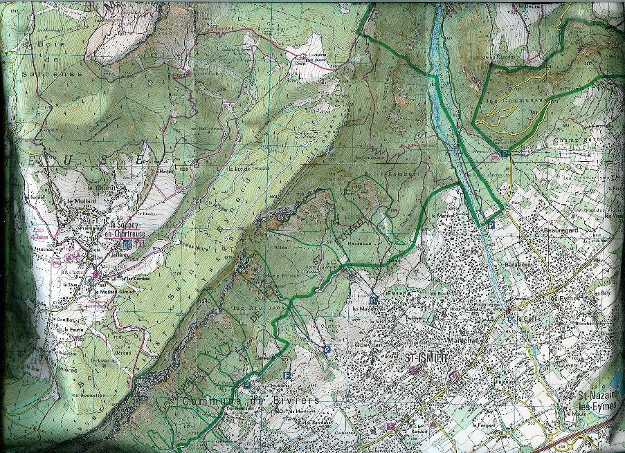 Parcours de la balade du 15 mars 2007