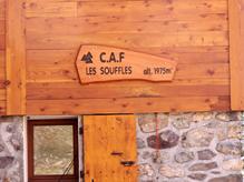 Plaque du refuge des Souffles