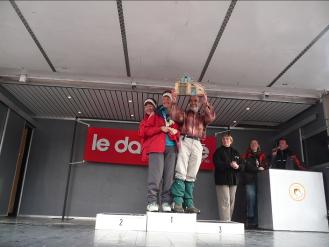 sur le podium